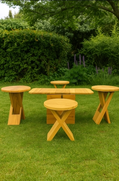 FOLDING STOOL SET WITH T TABLE