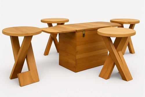 FOLDING STOOL SET WITH T TABLE