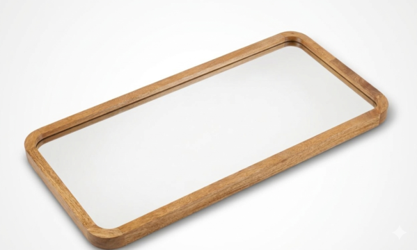 Modern Rectangular Wooden Wall Mirror